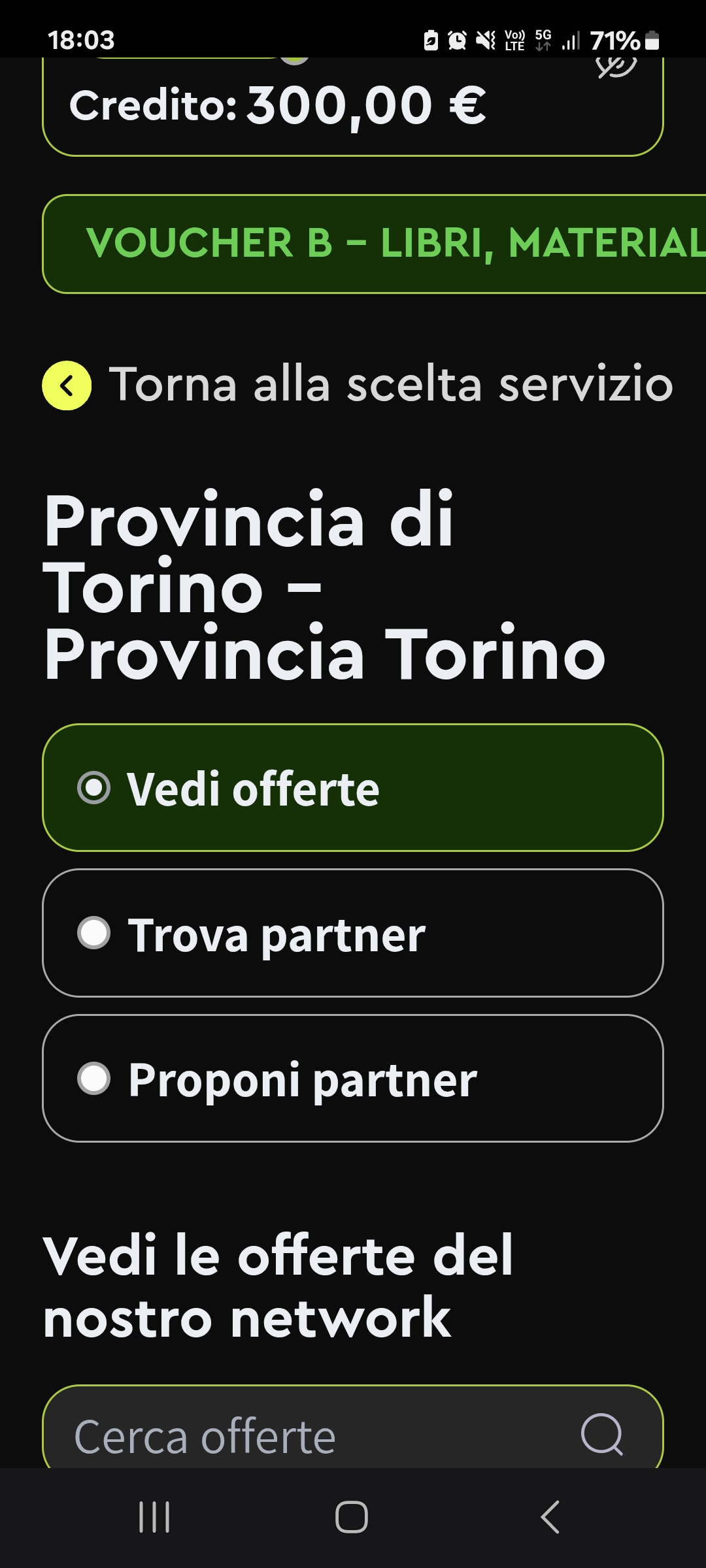 Esempio: offerta Voucher Scuola B Cartolab su Valyouness